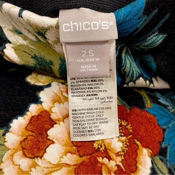 Chico’s So Slimming Juliet Floral Ankle Pants Size 2.5 (size 14) - Picture 7 of 9
